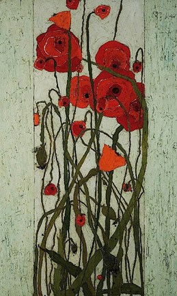 Framed Poppy Garden Print