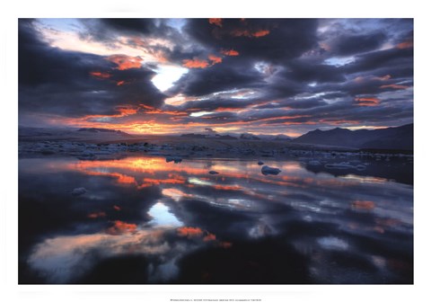 Framed Icelandic Sunset Print