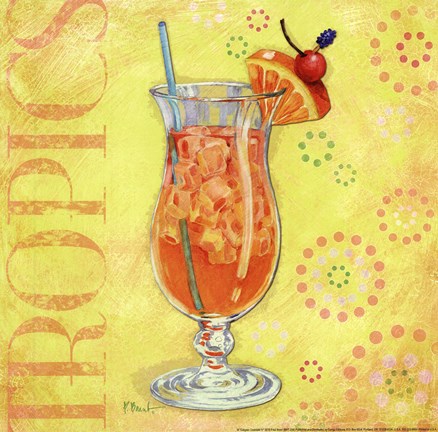 Framed Calypso Cocktails IV Print