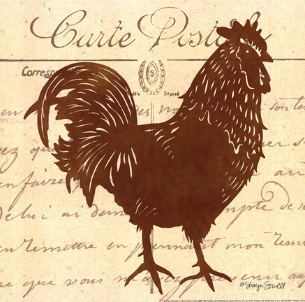 Framed Tuscan Rooster IV Print
