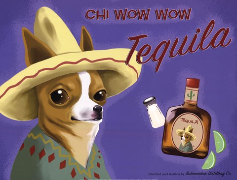 Framed Chi Wow Wow Tequila Print