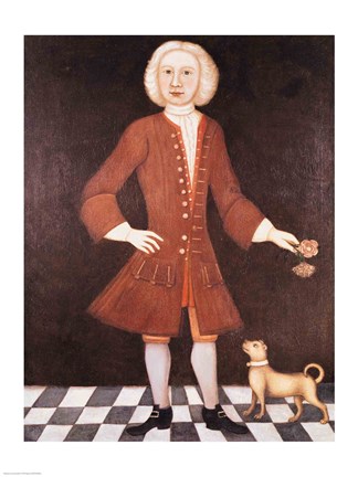 Framed Portrait of Jonathan Bentham, c.1725 Print