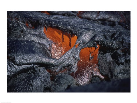 Framed Kilauea Lava Flow Kalapana Hawaii USA Print