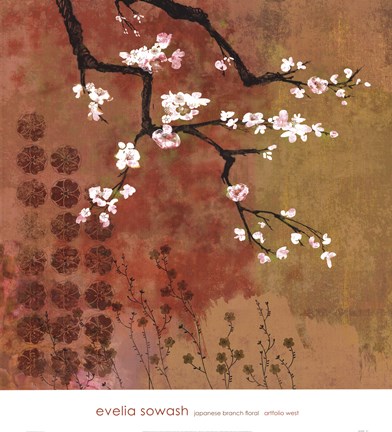 Framed Japanese Branch Floral Print