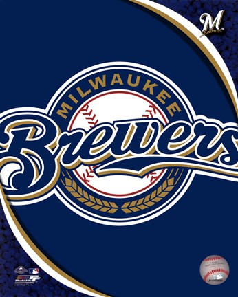 Framed 2011 Milwaukee Brewers Team Logo Print
