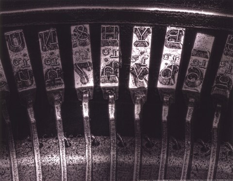 Framed Typewriter Keys Print