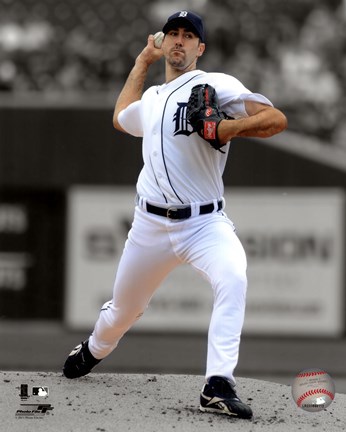 Framed Justin Verlander 2011 Spotlight Action Print