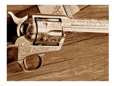 Framed Engraved Colt Single Action Print
