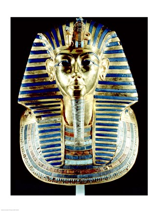 Framed Gold Mask Treasures of Tutanhkamun Print