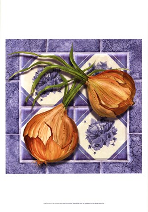 Framed Onion Tile Print