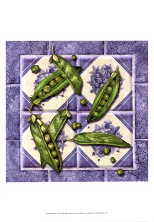 Framed Peas Tile Print