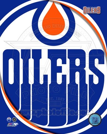 Framed Edmonton Oilers 2011 Team Logo Print