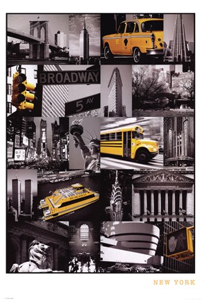 Framed New York (Collage) Print