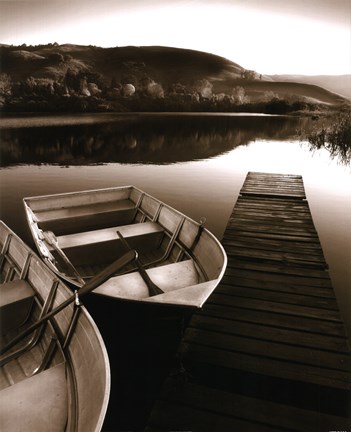 Framed Row Boat Awaits Print