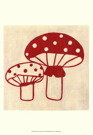 Framed Best Friends- Mushrooms Print