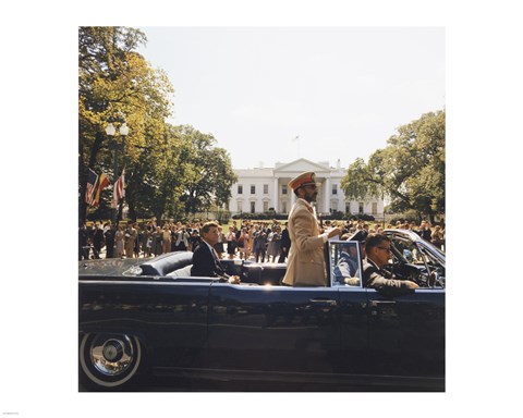 Framed Parade, Union Station to Blair House, President Kennedy Print