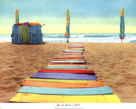 Framed Beach Walk Print