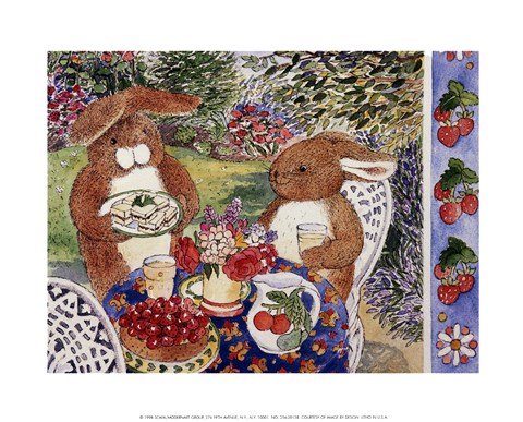 Framed Bunnies Dining Print