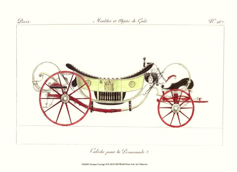 Framed Antique Carriage II Print