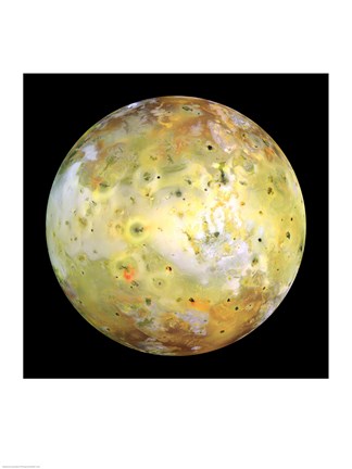 Framed NASA&#39;s Galileo spacecraft acquired its highest resolution images of Jupiter&#39;s moon Io on 3 July 1999 Print