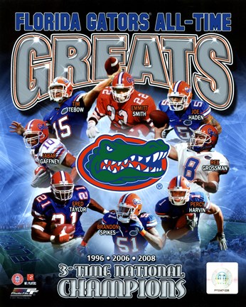 Framed University of Florida Gators All Time Greats Composite Print