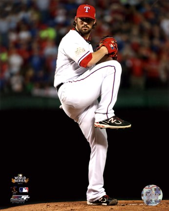 Framed C.J. Wilson Game 5 of the 2011 MLB World Series Action(#20) Print