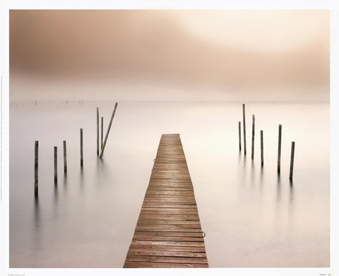 Framed Lake Walk I Print