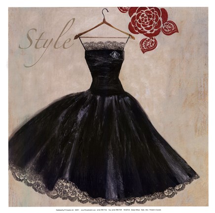 Framed Style - mini - Black Dress Print