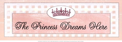 Framed Princess Sleeps Here - mini Print