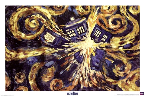 Framed Doctor Who - Exploring Tardis Print