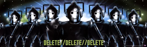 Framed Doctor Who Cybermen Delete Print