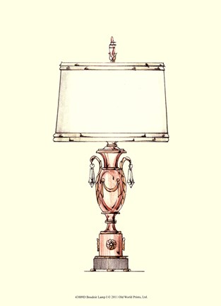 Framed Boudoir Lamp I Print
