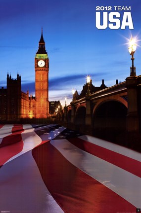 Framed London 2012 Olympics - Flag Print