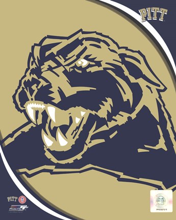 Framed University of Pittsburgh Panthers Team Logo Print