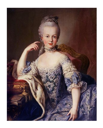 Framed Portrait of Marie Antoinette Print