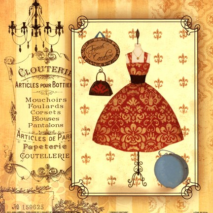 Framed French Couture Print