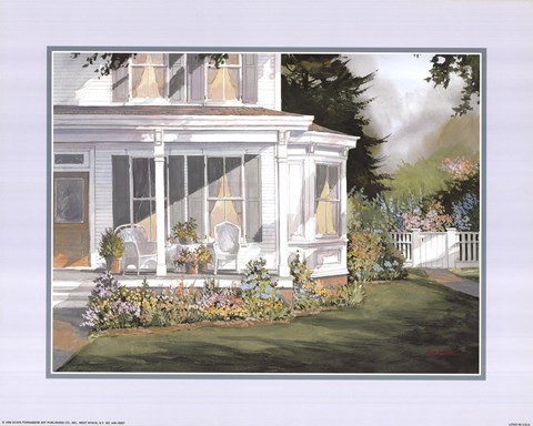 Framed Screened in Porch with Garden Print