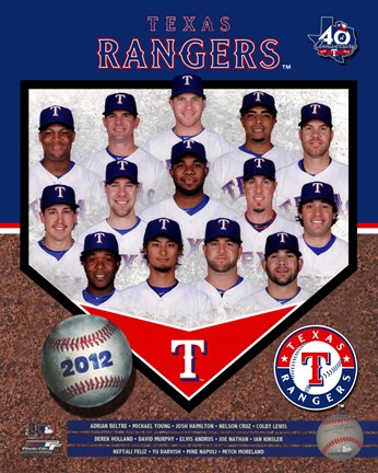 Framed Texas Rangers 2012 Team Composite Print