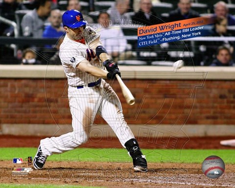 Framed David Wright New York Mets All-Time RBI Leader- April 25, 2012 Print
