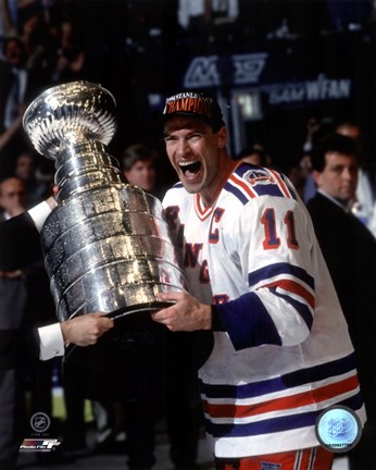 Framed Mark Messier 1993-94 Stanley Cup Celebration Print