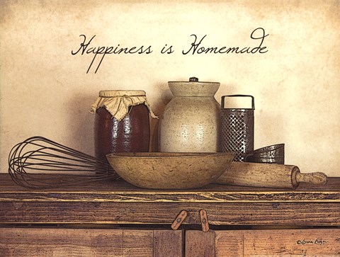 Framed Happiness is Homemade Print