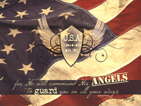 Framed U.S.A Guardian Angel Print