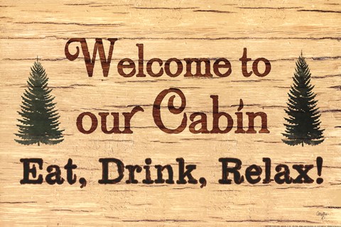 Framed Welcome To Our Cabin Print