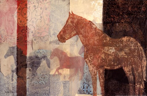 Framed Patterned Horse II Print
