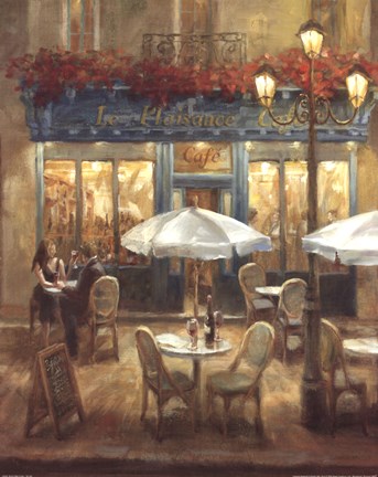 Framed Paris Cafe I Crop Print