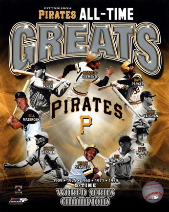 Framed Pittsburgh Pirates All-Time Greats Print
