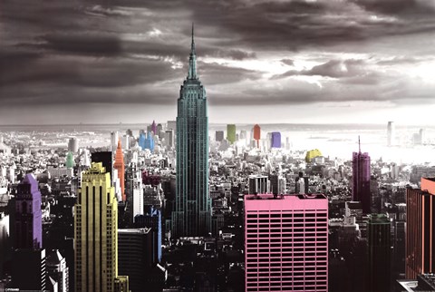 Framed New York - Color Splash Print
