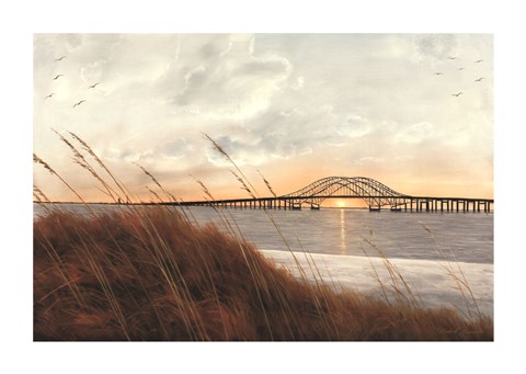 Framed View of Captree Bridge Print