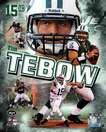 Framed Tim Tebow 2012 Portrait Plus Print