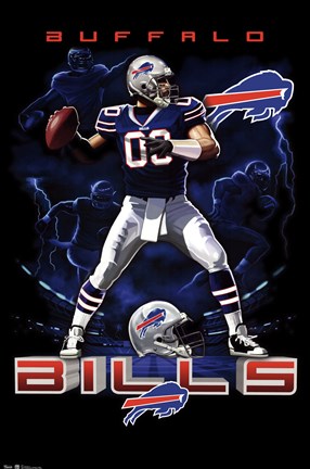 Framed Bills Quarterback 12 Print